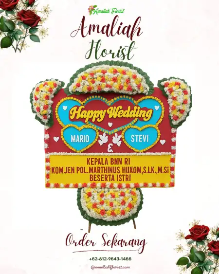 Papan Bunga Pernikahan Berandan Barat